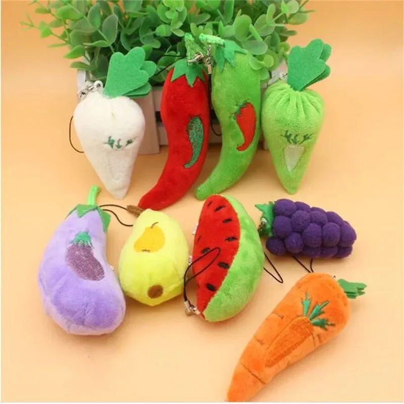 Fruit & Veggie Plush Keychains
