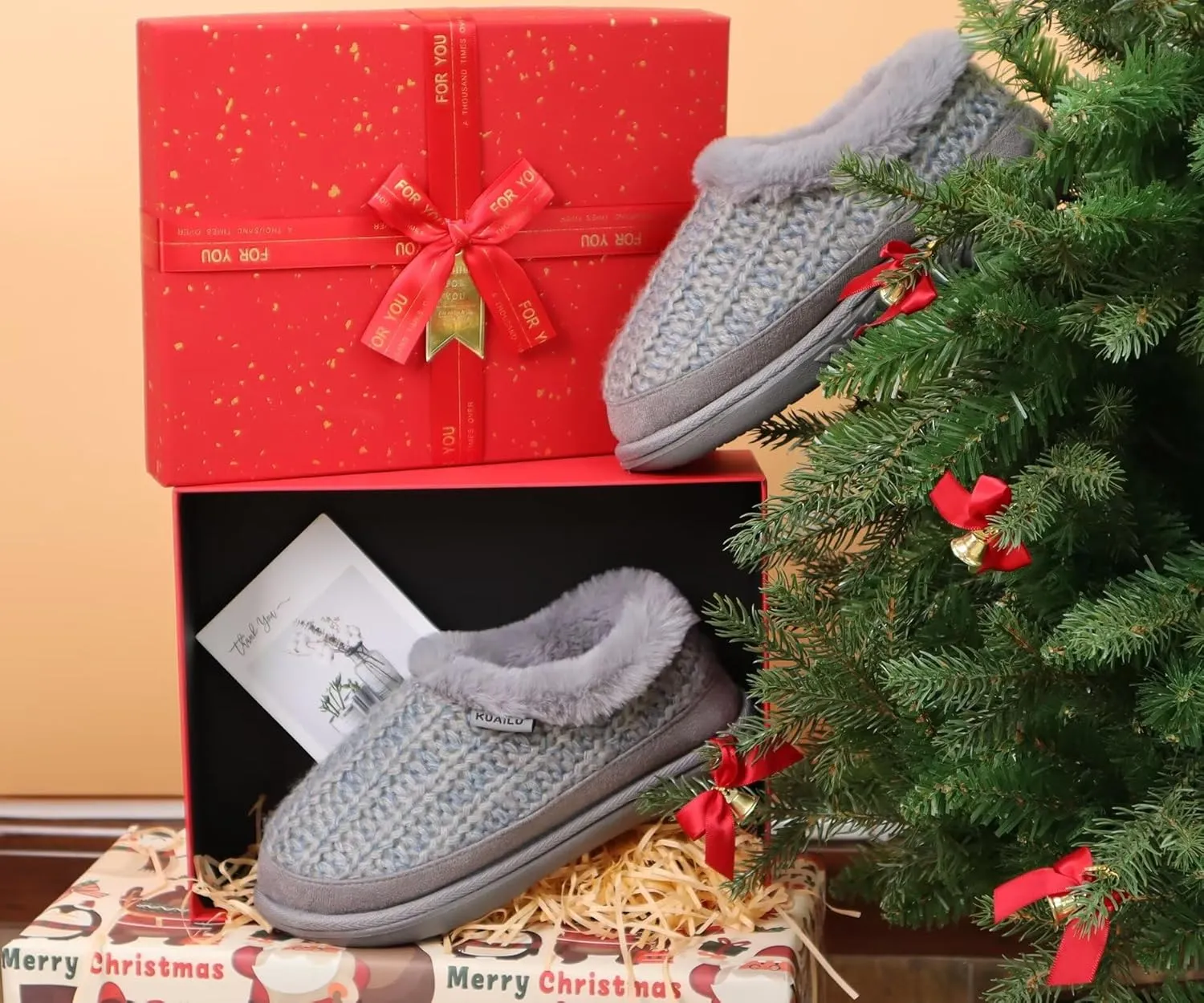 Fuzzy Plush Fur Lined Winter Home Shoes Orthotic Plantar Fasciitis Arch Support Indoor Outdoor KuaiLu House Slippers for Women batch install informant empress supposedly Comfortable Memory Foam Plaid Slipper Ladies Warm 