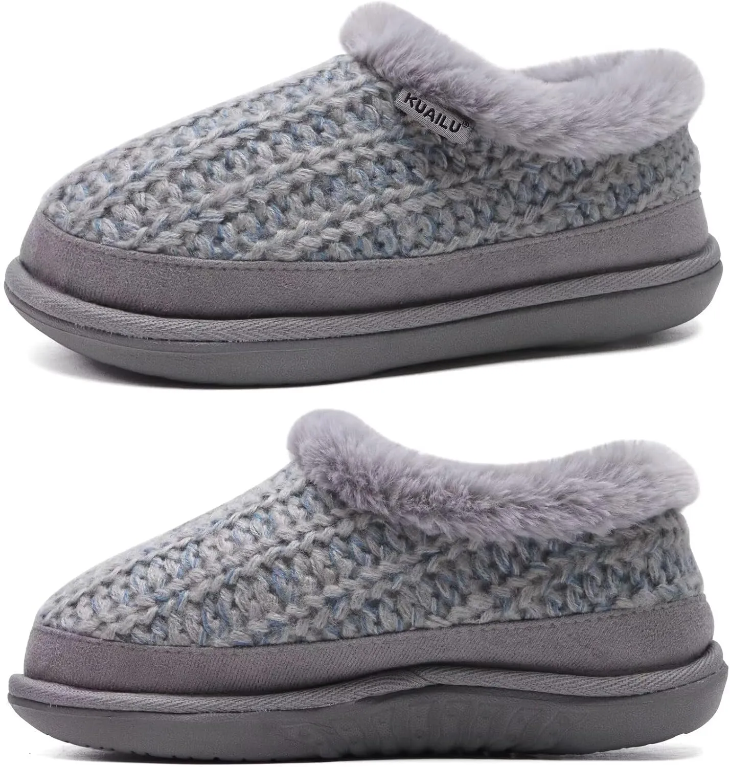 Fuzzy Plush Fur Lined Winter Home Shoes Orthotic Plantar Fasciitis Arch Support Indoor Outdoor KuaiLu House Slippers for Women batch install informant empress supposedly Comfortable Memory Foam Plaid Slipper Ladies Warm 