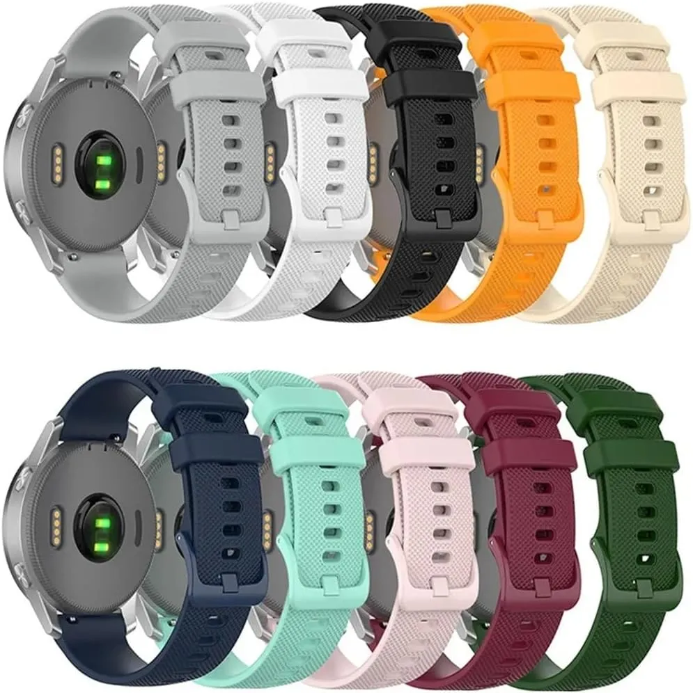 Garmin For Venu caste dismal For Vivoactive 3/4S 4 20mm 18mm 22mm Band For Samsung Galaxy watch 6/3/4 Classic/5/5 pro/3 Gear S2 S3 Silicone Strap For 