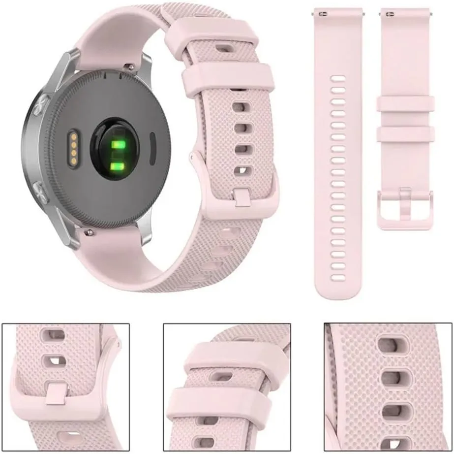Garmin For Venu caste dismal For Vivoactive 3/4S 4 20mm 18mm 22mm Band For Samsung Galaxy watch 6/3/4 Classic/5/5 pro/3 Gear S2 S3 Silicone Strap For 