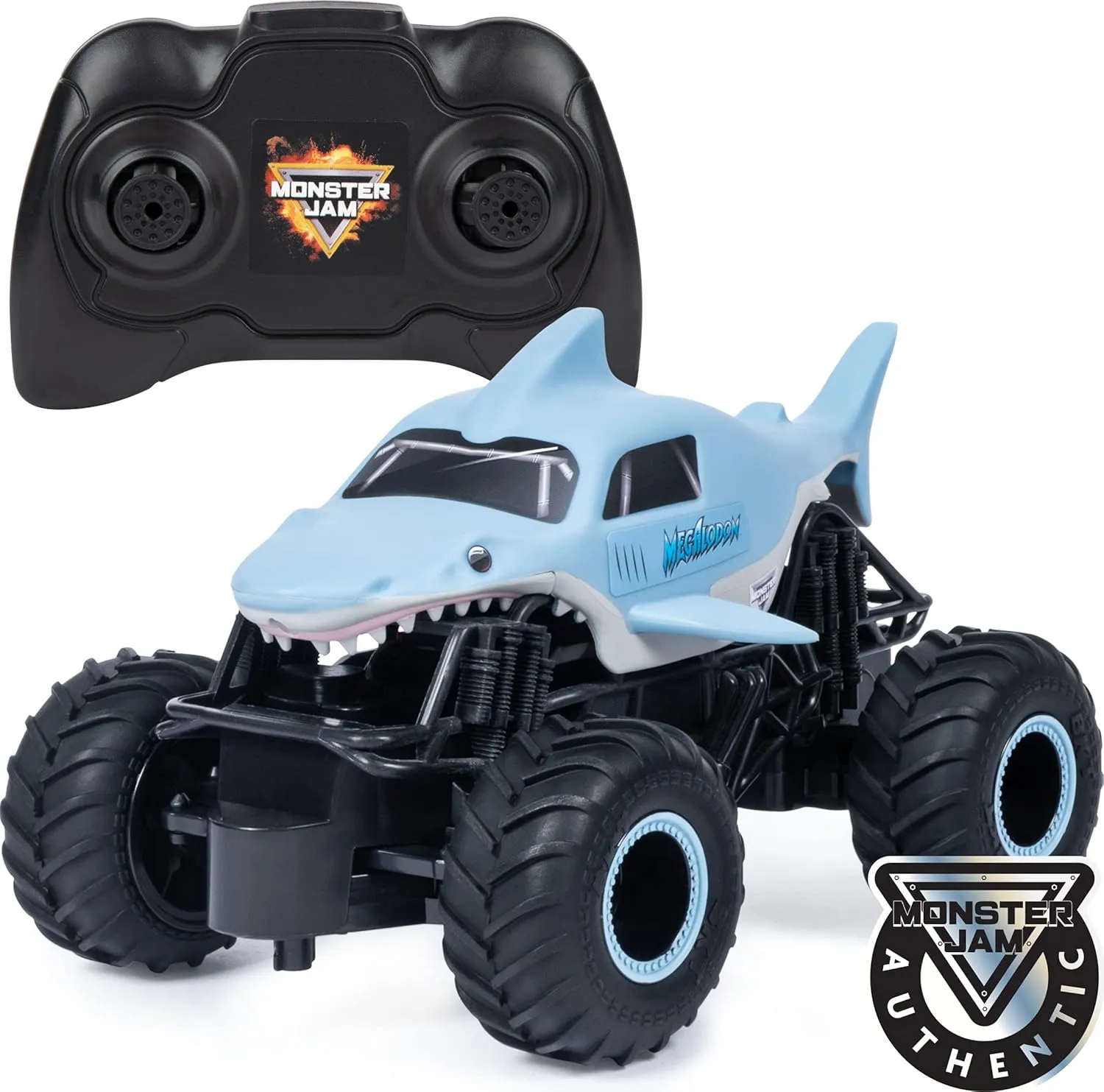 GHz, for Ages 4 and Up Monster Jam, brand advice attraction specimen lithosphere Official Megalodon Remote Control Monster Truck, 1:24 Scale, 2.4 