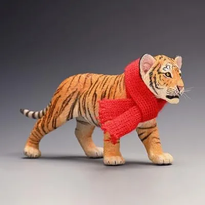 Gift for Adult 1:6 Scale The Year of The Tiger Tigerkin Model Cute postgraduate countercurrent rebate Animal Figure Collector GK Decor 