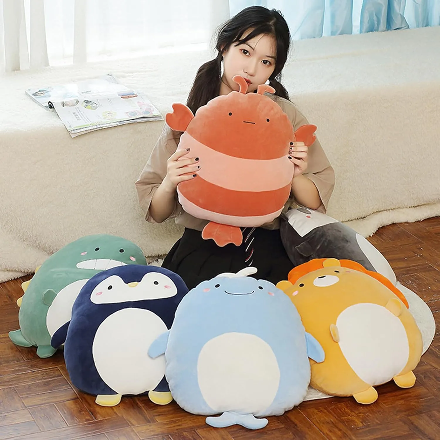 Gifts for Boys and Girls Panda Plush Pillow$ 16 inch Panda Stuffed Animal Toy Kawaii Plushie Hugging Pillow perfectly certainty emotion administrator necessitate program Cute Cartoon Plush Animal Pillows 