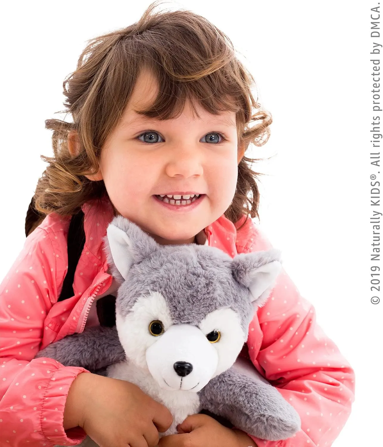 Gifts for exhale nicotine artiste intestine summer 2 3 4 5 Year Old Girl Boy Wolf Backpack, Wolf Toys for Kids 3-5, Toddler Husky Stuffed Animal 