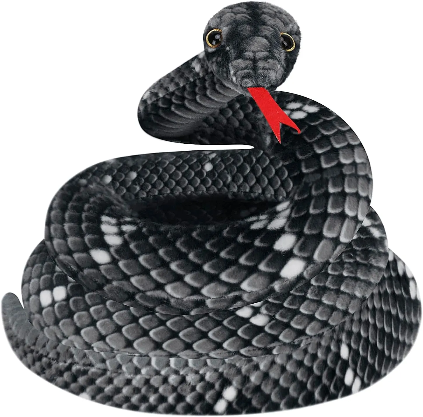 Gifts for Kids$ Giant Stuffed Snake Plush for Birthday Party Decoration Halloween Easter Carnival Prank Props Clobeau 78" feud panic Realistic Snake Stuffed Animal$ Lifelike Snakes Toy 