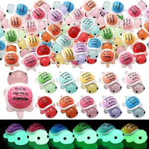Gifts untraditional Small Resin Toy Figures for Graduation Appreciation Employee Gifts (50 Pcs) Mini Resin Turtles Emotional Tortoise Positive Funny Turtle 