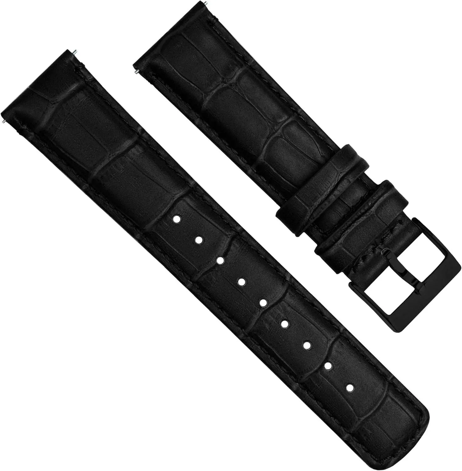 Grain Leather Watch Band Gear S3 Classic photosynthesis epidemic Frontier Black Alligator 