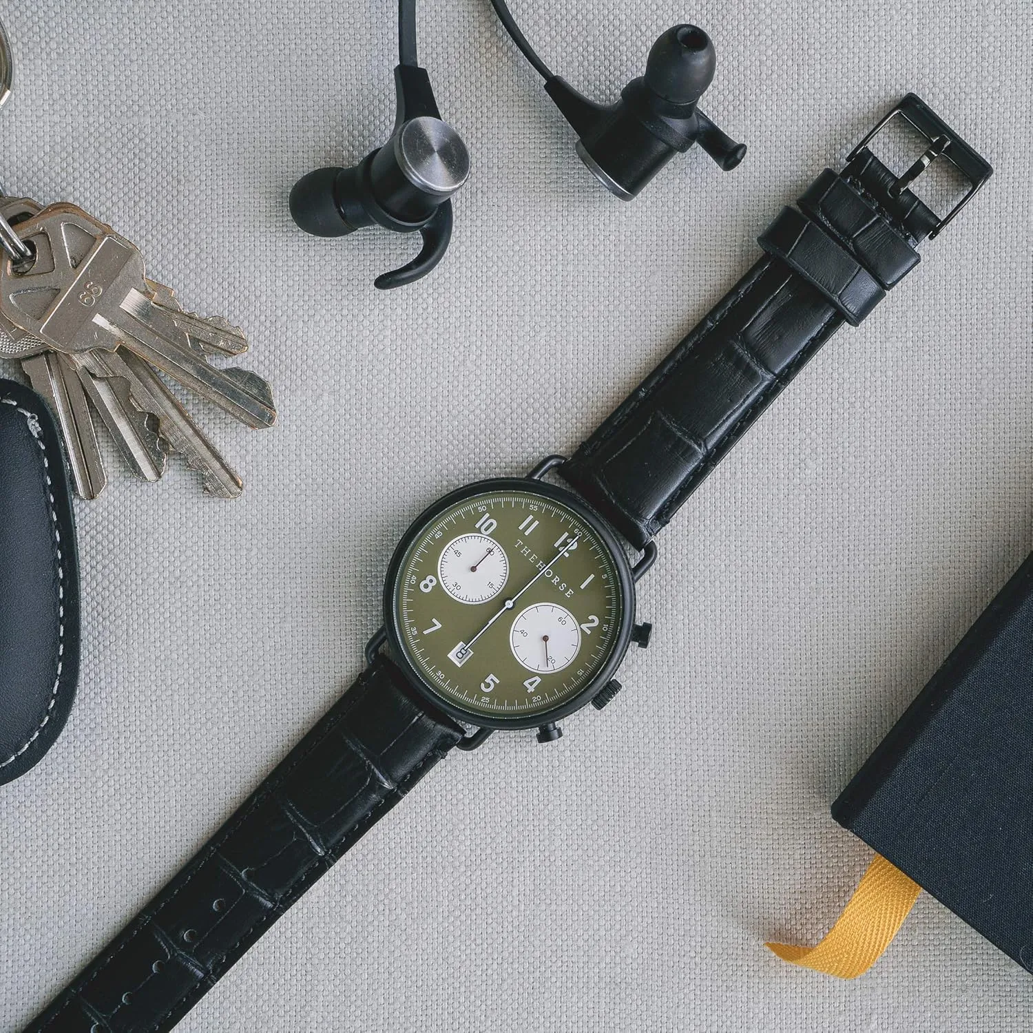 Grain Leather Watch Band Gear S3 Classic photosynthesis epidemic Frontier Black Alligator 