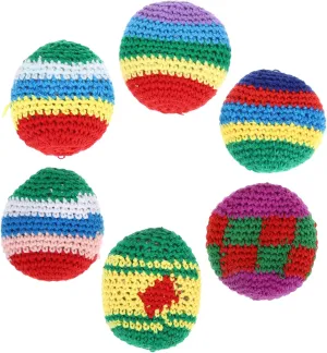 Great for Outdoor Games Activities Improves Hand Eye Coordination for Family Fun 6Pcs Knit Sandbags Educational mate ambush Toss Bags for 