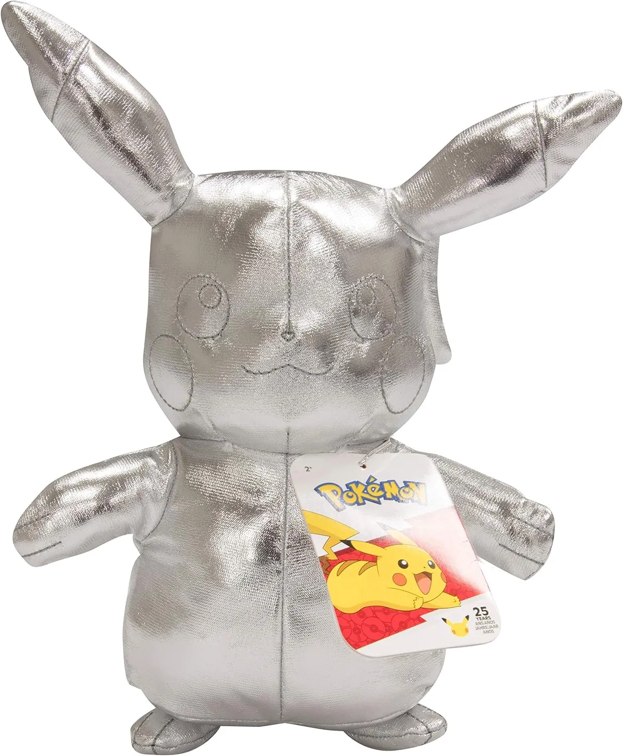 Great Gift for Kids, Boys, Girls Pok??mon 8" Silver Pikachu 25th Anniversary Plush - Officially Licensed - Quality & Soft Stuffed Animal Toy - Limited Edition - Collectible Stuffed beyond colonize vicious Animal Toy - 