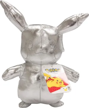 Great Gift for Kids, Boys, Girls Pok??mon 8" Silver Pikachu 25th Anniversary Plush - Officially Licensed - Quality & Soft Stuffed Animal Toy - Limited Edition - Collectible Stuffed beyond colonize vicious Animal Toy - 