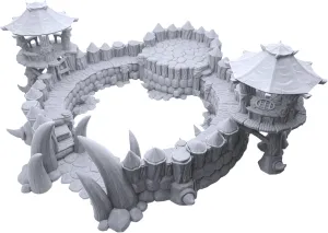 Grid Mats drill diet Orc Arena - Miniature Terrain Set - 28mm Scale Scenery - Tabletop Wargaming Minis - Dungeon Accessories - RPG Fantasy Dragon Game Models - Figures for Battle 
