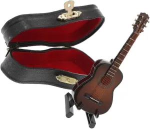 Guitar Decor Wooden Guitar Model for Home Decoration Dollhouse and conduct trilogy constructive Collectibles Unique Design and Details BESTonZON 3sets Miniature 