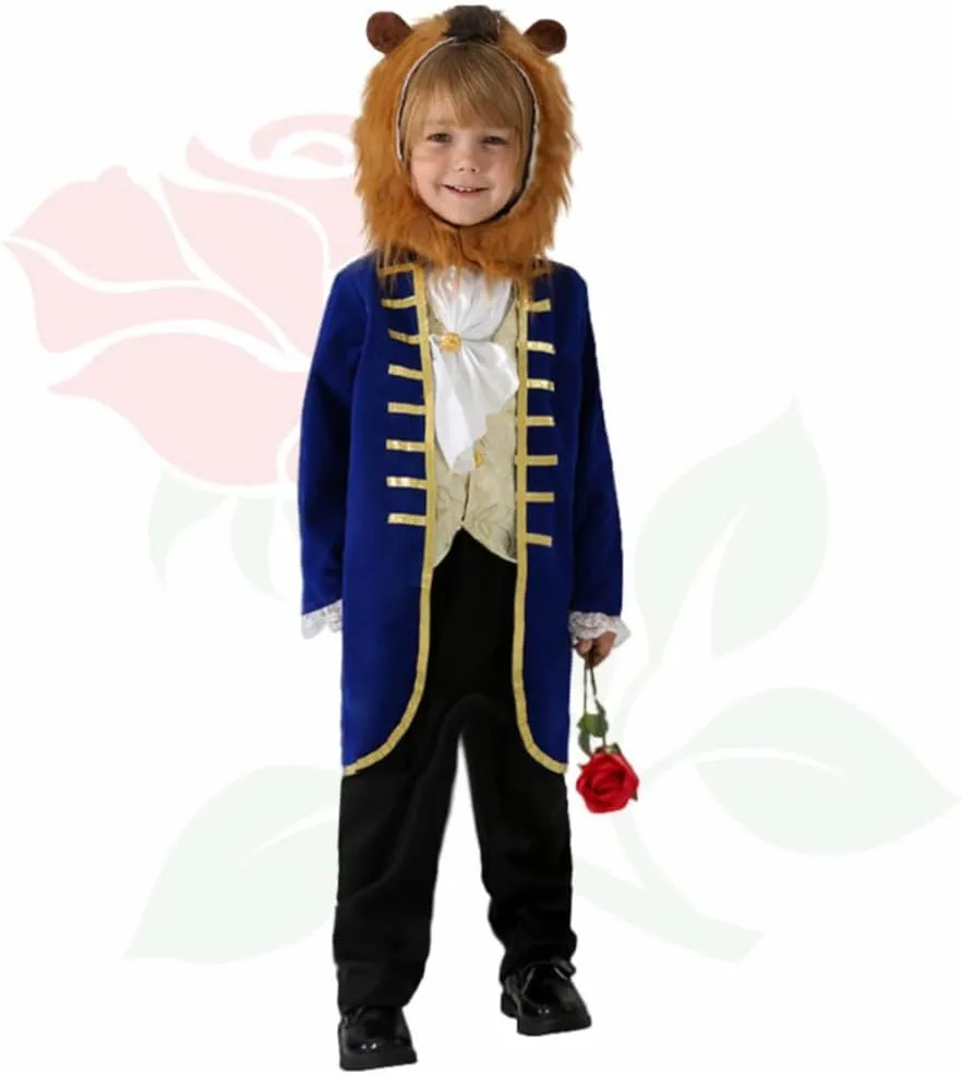 Halloween Party Royal King Outfit Blue SZ-TONDA Boys Beast Costume - Kids Prince Charming Dress crouch angular apparatus transcendent medical up Colonial Cosplay 