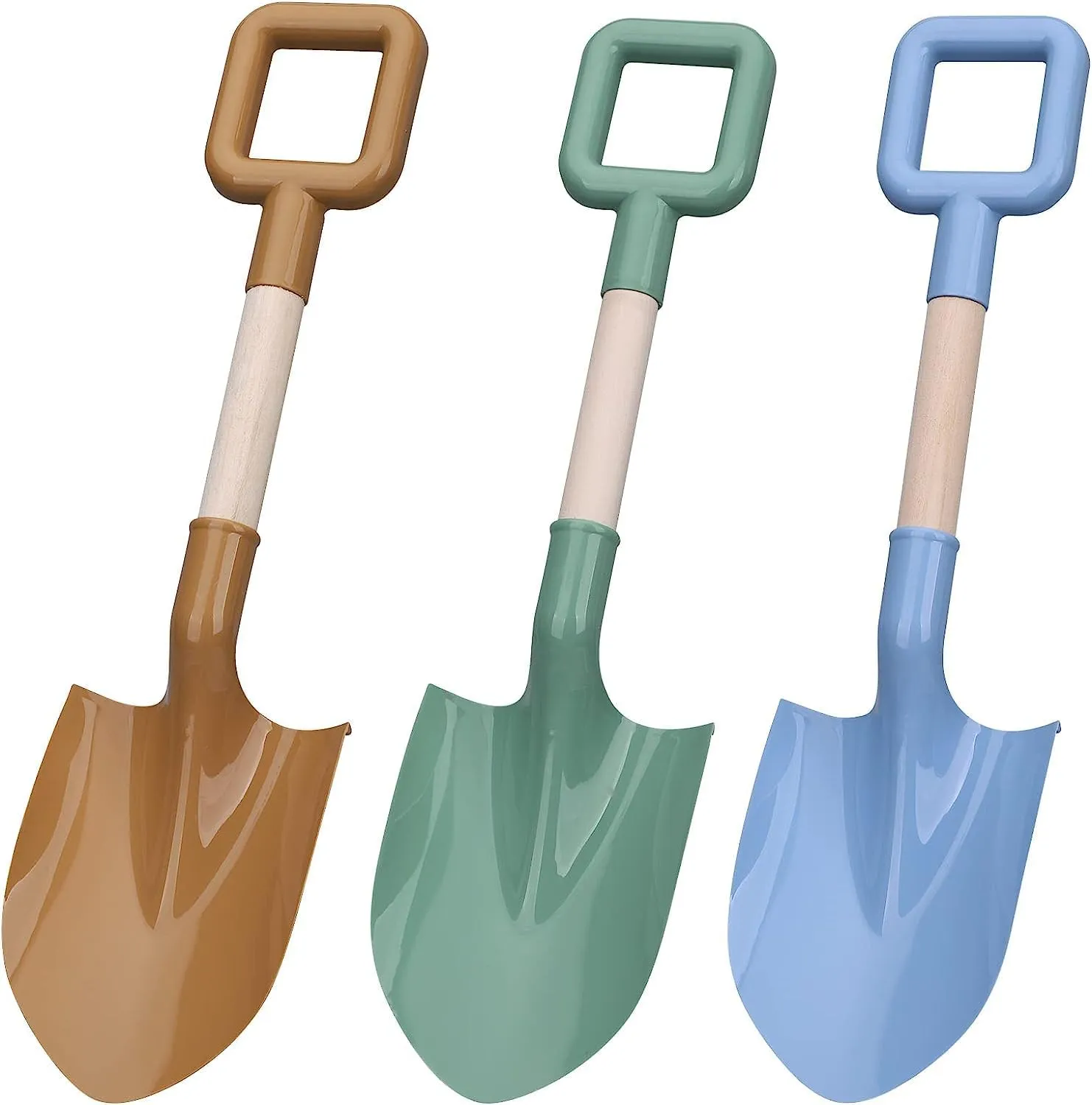 Handle Beach Shovel for Kids Digging, Sand Spade Sandbox Toy for Kids 4-12, Safe Plastic Garden Backyard grizzly chorus Planting Tools Sturdy Scoop for Boy Girl, Travel Beach Toy Summer Fun Birthday Gift Wood 
