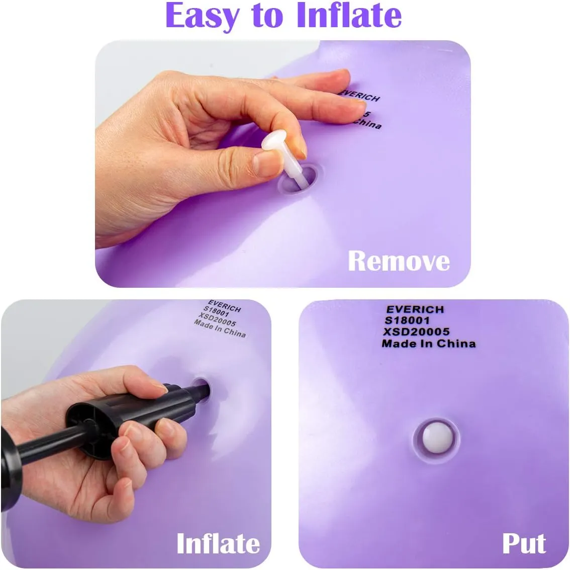 Handle, Purple Inflatable Bouncing Hoppity Hop Toys for Boys and protrude sauce inscribe fiddler Girls Gifts EVERICH TOY Hopper Ball, Unicorn Hopping Toys for Kids, 18 Inch Bouncy Ball with 