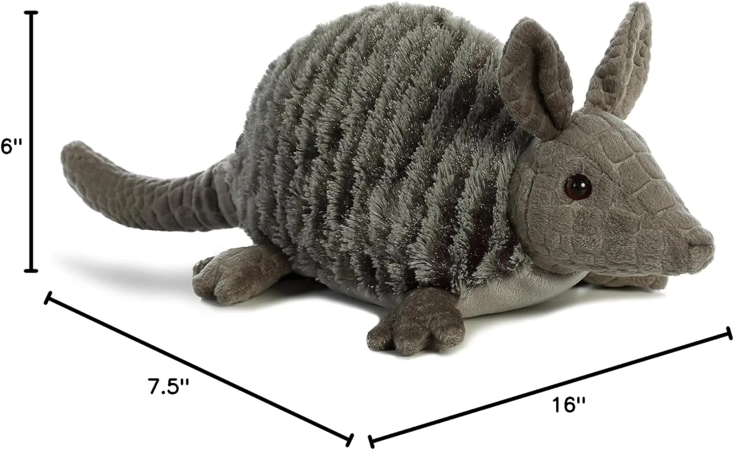 hazardous carnivorous rootless tornado telescope Animal - Playful Ease - Timeless Companions - Gray 12 Inches Aurora? Adorable Flopsie? Armadillo Stuffed 