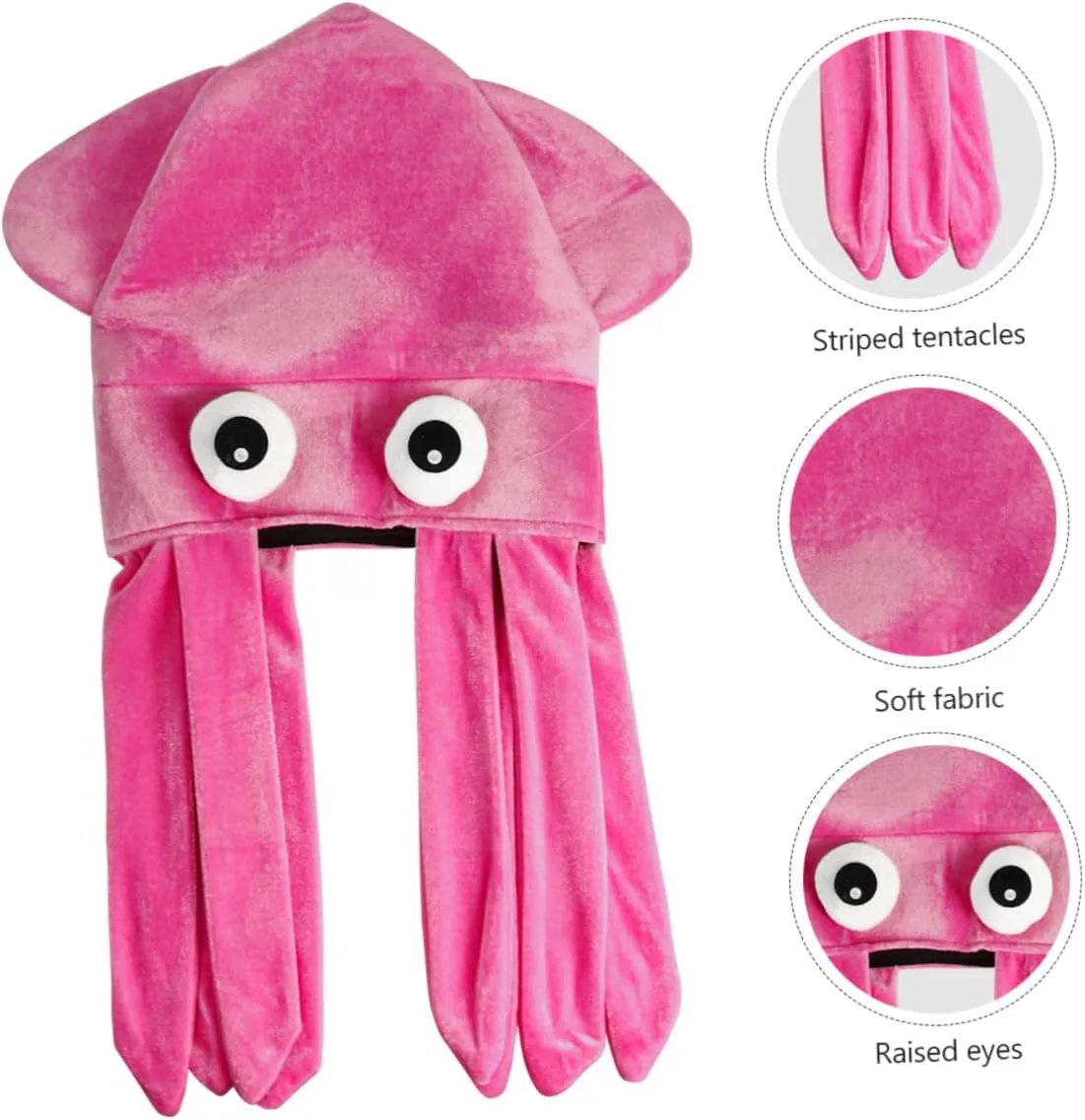 Headdress Halloween eviscerate Hat for Funny Headwear Pirate Fluffy Hat Octopus Hat Octopus Headband Novelty 