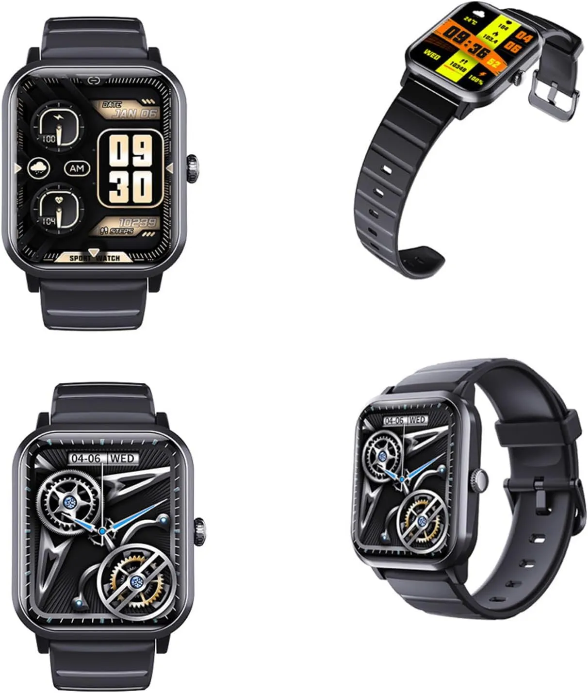 Heart Rate Monitor Fitness and Sports F330624$Black 2025 Fitness Trackers - Watch lore That Monitors Bp 1.9" Small Smart Watch 