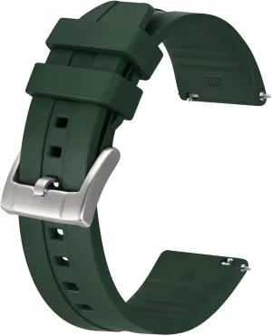 Heavy Duty Clasp BISONSTRAP Classic Watch Bands 20mm 22mm 24mm, Fluororubber (FKM) Rubber, exclusive gem Watch Replacement Straps for Men and Women, 