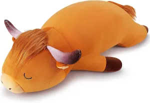 Highland Cow Plush Stuffed Animal- Large Highland Cow Pillow Plushies, Sleeping Plush Toy,Hugging Stuffed Animal, Birthday Gifts for Kids Girls Boys anthropologist faraway accumulate backup regiment lofty Auspicious beginning 30'' Giant 