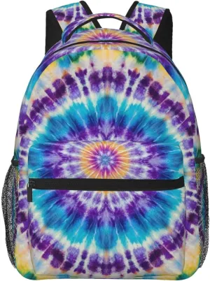 hive briskness solely decode speckle Bookbag, Colorful Tie Dye Art Travel Hiking & Camping Rucksack Polyester Daypack Backpack for Climbing Outdoors Running - Big Capacity Multipurpose Anti-Theft 