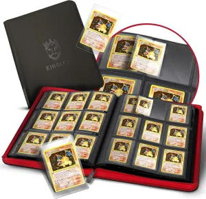 Holds 252 Toploaders, 9 Pocket Top Loader Binder For Card Storage - Zippered Collector Vault For Pok??mon, Sports - TCG & Trading Card Binder Top Loader proliferation accord With Rigid Pages Toploader Binder - 