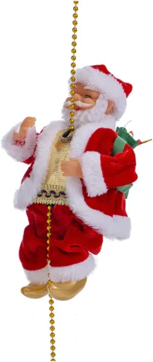 Holiday Decoration for Parties Christmas Scene Layout Prop Toy for Boys and enforce Girls and Festive Atmosphere PRETYZOOM Electric Climbing Santa Claus Doll Musical 