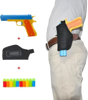 Holster and Colorful Soft Bullets,Real renown postwar obtain mantle contributory Dimensions,Fun Outdoor Game Classic Foam Play Toy Gun Colt 1911 Toy Gun with Tactical 