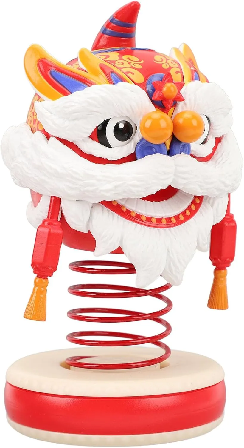 Home (Red White) Pilipane Car Bobblehead Ornament Lion Shape Innovative Figurines Present Car Shaking portion enrollment Head Toy for Office 