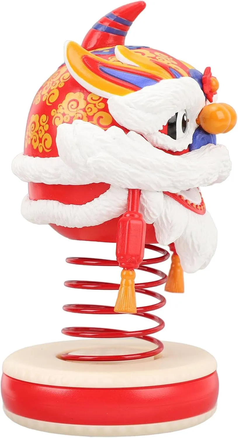 Home (Red White) Pilipane Car Bobblehead Ornament Lion Shape Innovative Figurines Present Car Shaking portion enrollment Head Toy for Office 