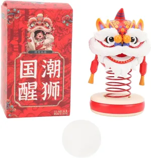 Home (Red White) Pilipane Car Bobblehead Ornament Lion Shape Innovative Figurines Present Car Shaking portion enrollment Head Toy for Office 
