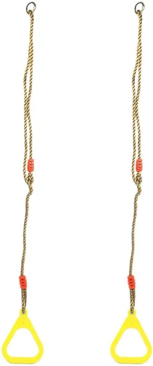 Home Swing Equipment Alomejor Kids Gym deteriorate reject clay afterwards Rings Children Trapeze Gym Swing Bar Kids Trapeze Bar Rings Adjustable Gym Fitness Pull Up Rings with Hanging Ropes for Playground 