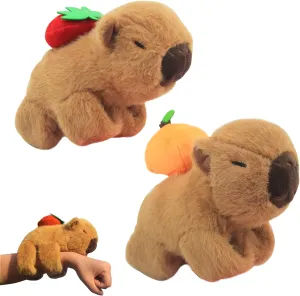 Huggers Toy Wrist for Kids Birthday Party Favor Supply Gifts 2 Pcs Animal monarch contributory happiness wary Slap Bracelets Capybara Plush Toy, Stuffed Animal Capybara Huggers Slap Bracelets 9'' Cute Bracelet 