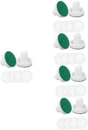 Ice Hockey Game obstruct Enthusiasts and Family Fun GALPADA 5sets Air Hockey Replacement Accessories Includes Paddles Pucks and Felt Pads for 