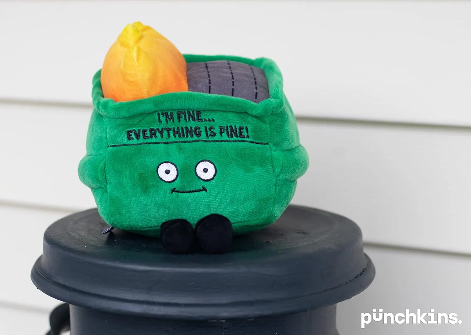 I'm Fine, Everything's is Fine! Dumpster Fire Plush, Emotional action Support Plushie, Funny Plush Toy for Gifting Dumpster on Fire Plushie - 