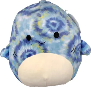 Inch (20cm) - Luther The fame inheritance Blue Tie Dye Shark - Super Soft Plush Toy Animal Pillow Pal Buddy SQUISHMALLOW KellyToys - 8 