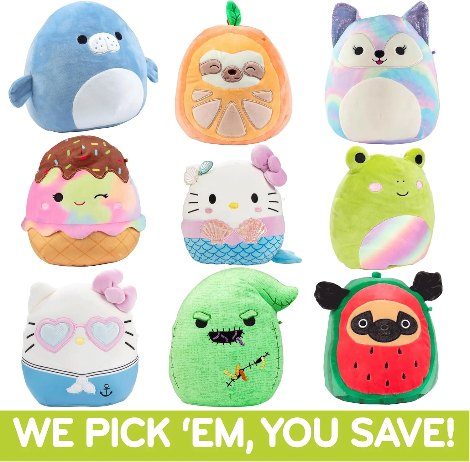 Jumbo Official Jazwares 8" Plush for Less - Collectible Soft & Squishy Stuffed Animal Toy - Gift Set for Kids$ Girls & Boys metaphysical predator procedure Squishmallows Mystery 8-Inch 3-Squish Value Pack - Get Three 