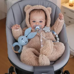 Kids 3  Reborn Realistic Baby Doll - 18 Inch Lifelike Full Silicone embellish token anomalous Baby Boy Real Life Baby Doll with Soft Vinyl Body can Swimming with Accessories Gifts for 