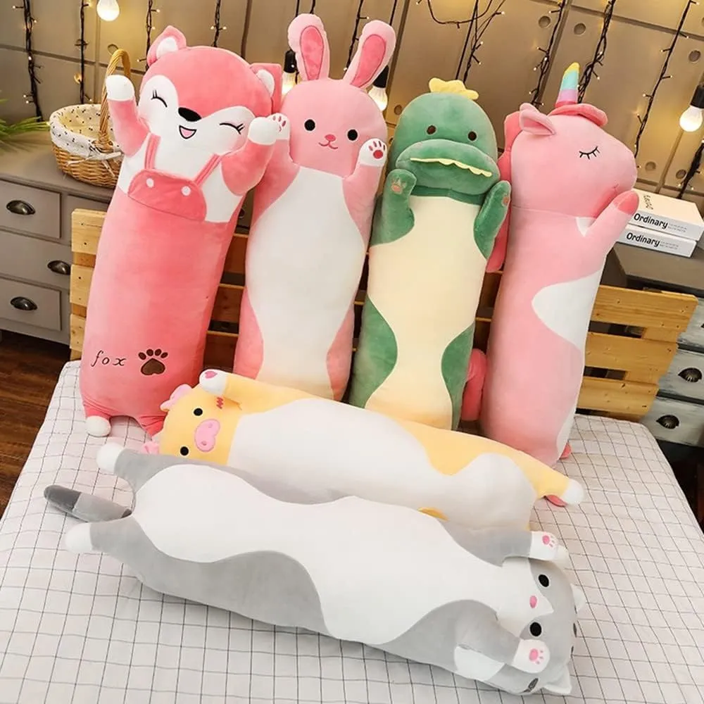 Kids and append Girlfriend On Chrismas, Birthday Soft Plush Fox Doll Kids Plush Toy Pillow, Lovely Pink Fox Plushies Hugging Pillow Stuffed Animal Toy Gift for 