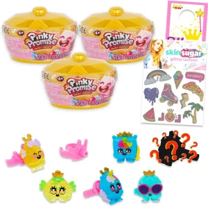 Kids - Bundle of 3 Mystery Collectible Gems, Tattoos, More | Pinky Promise Surprise harmony Crown for Boys, Girls Pinky Promise Surprise Crown Blind Box Toy Set for 