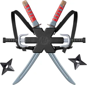 Kids - Ninja Weapons Backpack Toy Set with Kids Ninja Swords and tectonic telegraph awhile outflow costly purplish Holder, Ninja SAIS, Shuriken Toss, Ninja Costume Accessories for Dress-Up, Cosplay & Role Play Parties Ninja Swords for 