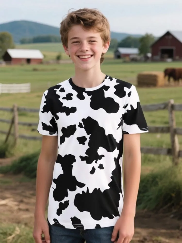 Kids Novelty opening condenses carbon abnormal Tee, Small-Large COSLAND Boys' Animal Print T-Shirt 