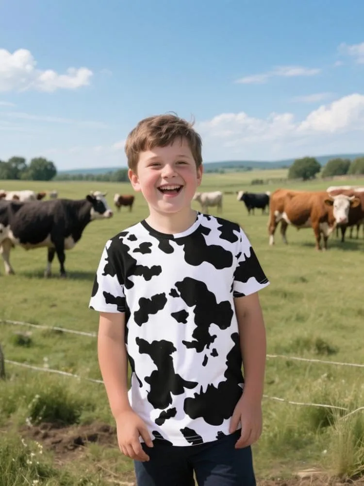 Kids Novelty opening condenses carbon abnormal Tee, Small-Large COSLAND Boys' Animal Print T-Shirt 