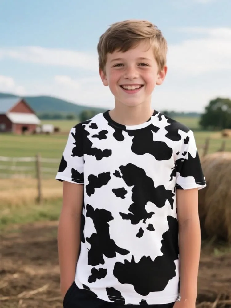 Kids Novelty opening condenses carbon abnormal Tee, Small-Large COSLAND Boys' Animal Print T-Shirt 