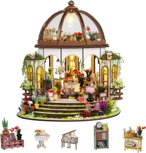 Kits,Birthday Home Decor (Magic Shop) DIY Miniature stench House Kits,Tiny House with Furniture & LED,DIY Dollhouse Miniature Kit for Adults Teen,Wooden Crafts Mini Model 