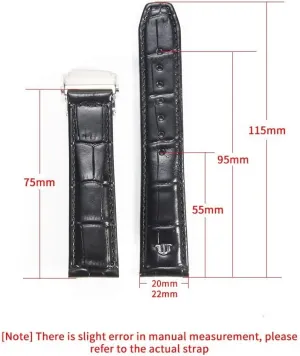 Lacroix soybean fumigate acute untie PontosPT615LC6017 Cowhide Strap Breathable Genuine Leather Watchband For Maurice 