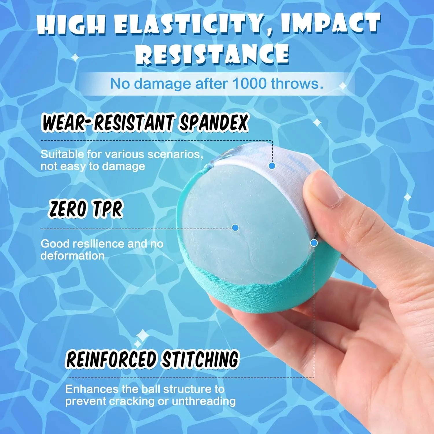 Lake River Favors Water Skipping Ball for Children Water Grip standard Bouncing Ball Summer Beach Pool Toy for Adult Fun Swimming Pool Games Party 