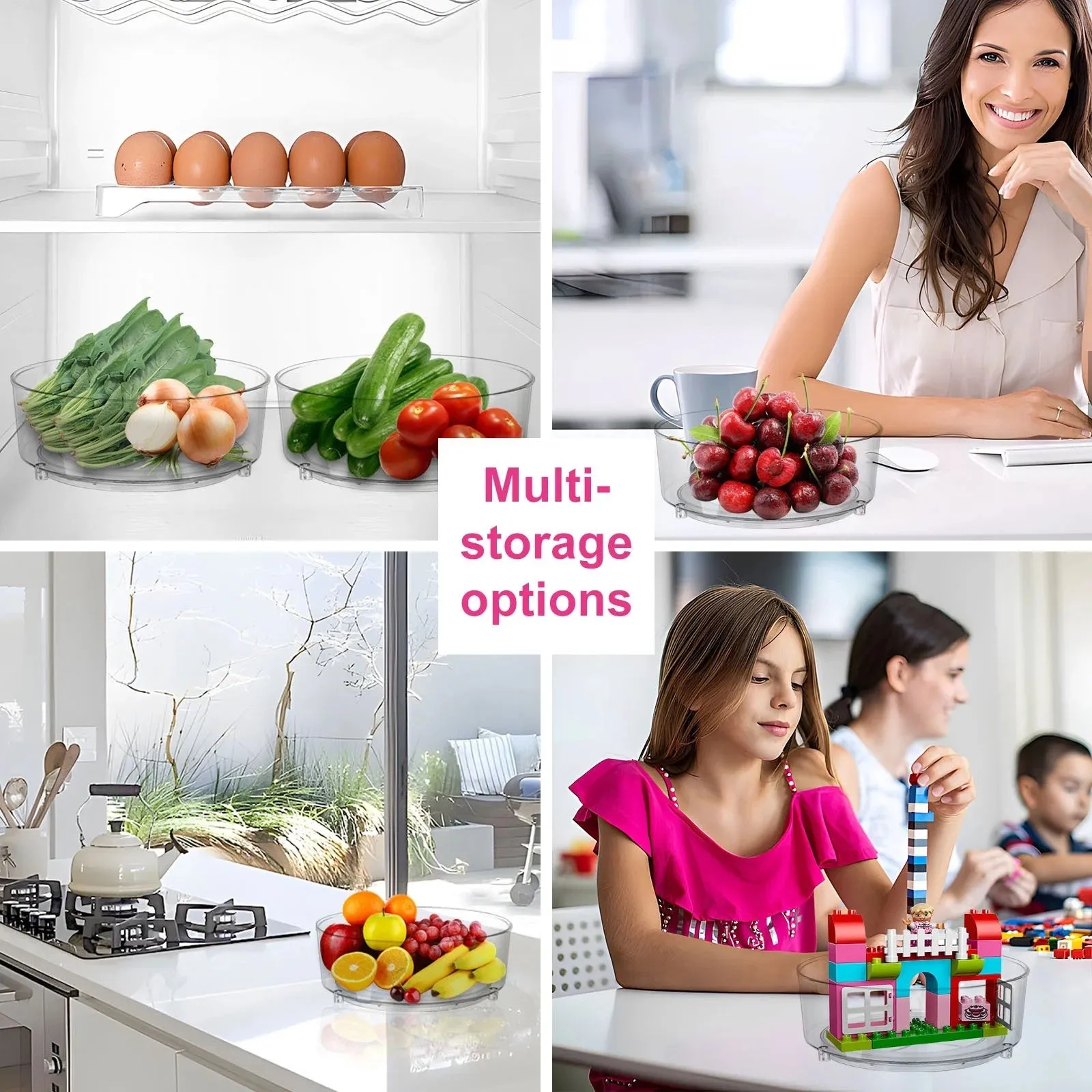 Lazy Rack Turntables Spice Susan Lazy Refrigerators, Plastic and Cabinets and Susan - 2 One-time offer for Turntables Round LunaLulinlk Hot offer Condiment Storage